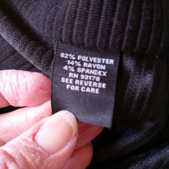 Premise Blazer Women's Size Medium Open Front Black Gold Zipper Pockets - Picture 5 of 14